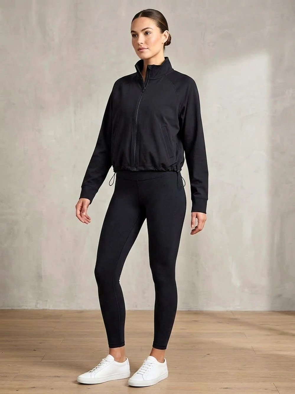 Yogalicious Polar Lux Black Lightweight Full-Zip Jacket XL Like New
